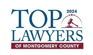A top lawyer logo for the montgomery county, maryland.